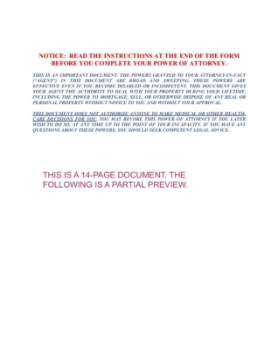 Show details for Missouri General Durable Immediate Power of Attorney MO durable immediate power of attorney