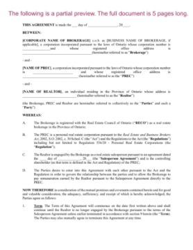 Show details for Ontario PREC Remuneration Agreement Ontario PREC remuneration agreement preview