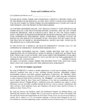 terms of use for online fitness programs 1 terms of use for online fitness programs