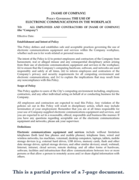 Show details for Electronic Communications Workplace Policy Picture of Electronic Communications Workplace Policy