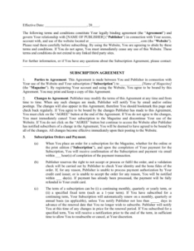 Show details for Online Magazine Subscription Agreement Picture of Online Magazine Subscription Agreement