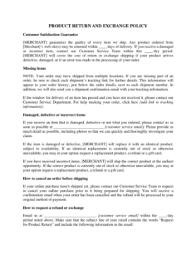Show details for Online Merchant Product Return Policy Picture of Online Merchant Product Return Policy