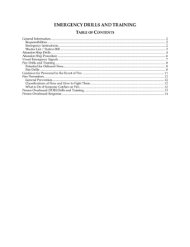 Emergency Drills Training Manual 1 Picture of Emergency Drills Training Manual for Marine Vessel