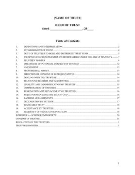 Canada Revocable Trust Deed 1 Picture of Revocable Trust Deed | Canada