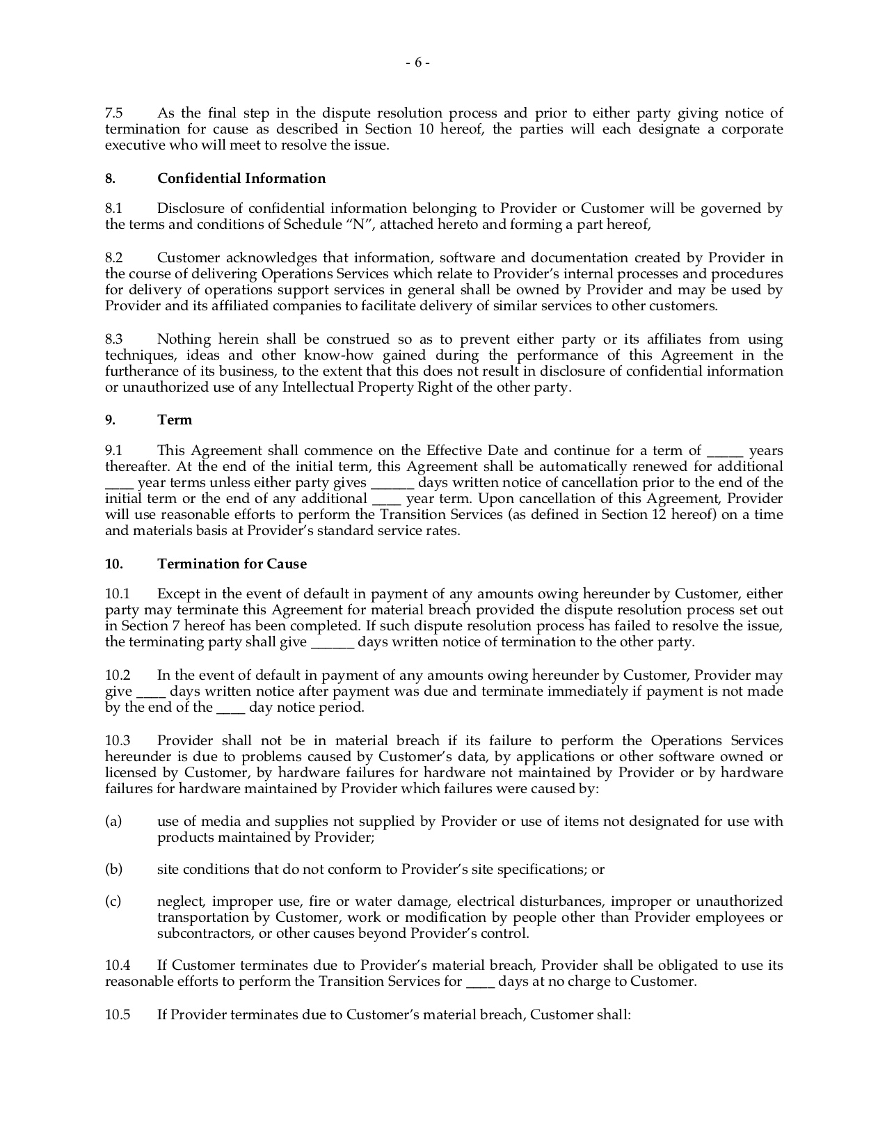USA IT Managed Services Agreement | MegaDox.com