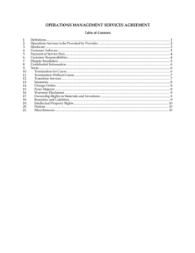 Canada IT Operations Management Services Agreement Canada IT Operations Management Services Agreement