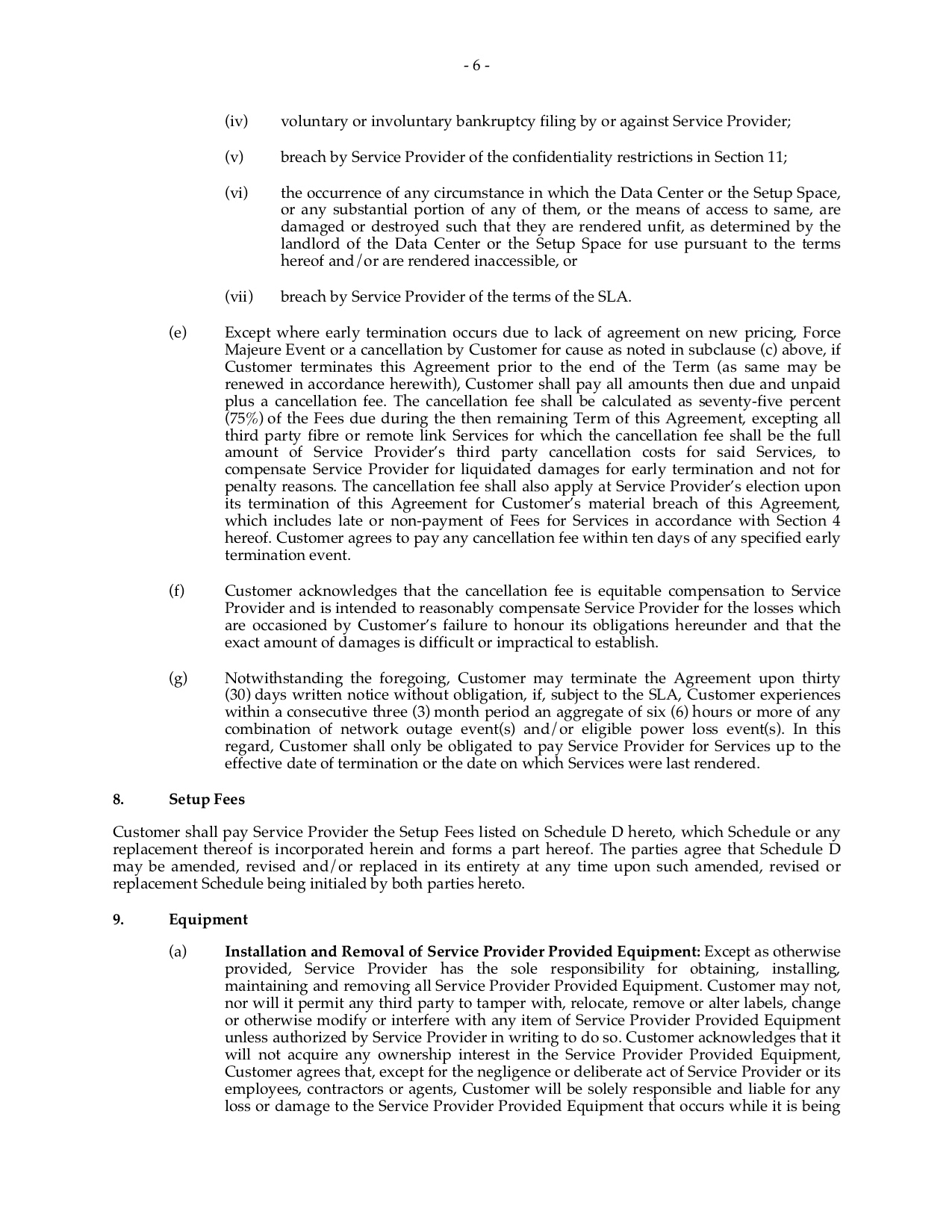 isp infrastructure services agreement | MegaDox.com