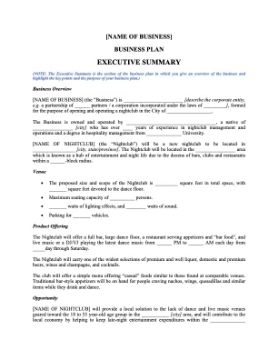 Nightclub Start-up Business Plan Nightclub Start-up Business Plan