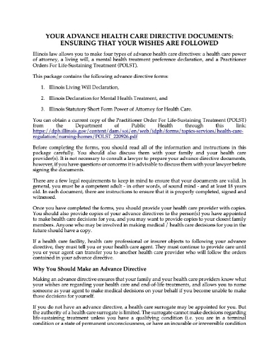 Illinois advance directive