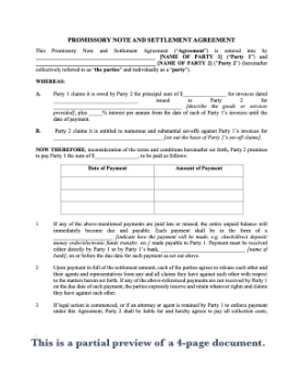USA Promissory Note Settlement Agreement and Guaranty usa promissory note, settlement agreement and guaranty