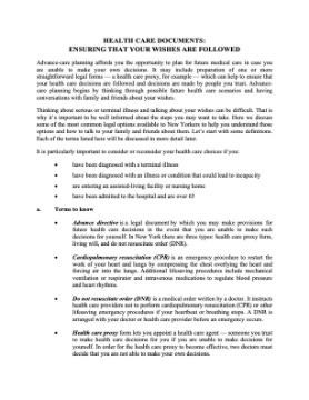 New York Advance Health Care Directive Picture of New York Advance Health Care Directive Forms