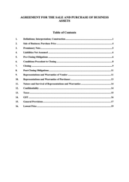 NZ Agreement for Purchase and Sale of Business Assets Agreement for the sale of a business in New Zealand