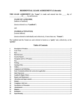 Show details for Colorado Fixed Term Residential Lease Agreement Picture of Colorado Fixed Term Residential Lease Agreement