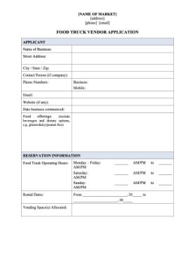 Food Truck Vendor Application for Market Picture of Food Truck Vendor Application for Market