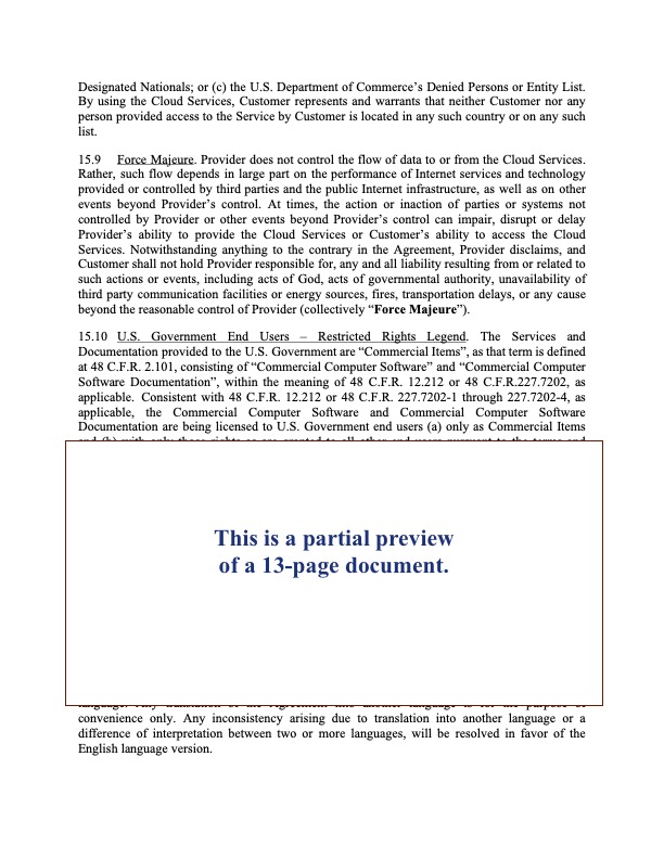 USA Cloud Services Agreement MegaDox com USA Cloud Services Agreement MegaDox com