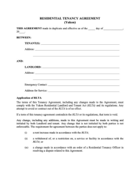 Show details for Yukon Residential Tenancy Agreement Picture of Yukon Residential Tenancy Agreement