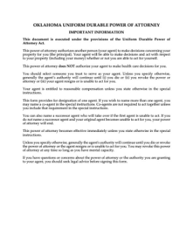 Show details for Oklahoma Uniform Durable Power of Attorney Picture of Oklahoma Uniform Durable Power of Attorney