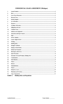 Show details for Michigan Commercial Lease Agreement Picture of Michigan Commercial Lease Agreement