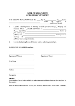 UK Deed of Revocation of Power of Attorney UK Deed of Revocation of Power of Attorney