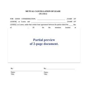 Show details for Alaska Mutual Cancellation of Commercial Lease Picture of Alaska Mutual Cancellation of Commercial Lease