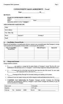 Show details for Consignment Sale Agreement for Boat | USA Picture of Consignment Sale Agreement for Boat | USA