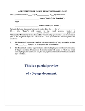 USA Agreement for Early Termination of Lease Picture of Agreement for Early Termination of Lease | USA