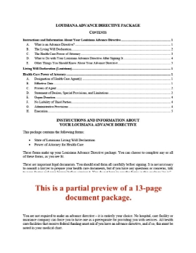 Louisiana Advance Health Care Directive Forms Louisiana Advance Health Care Directive Forms