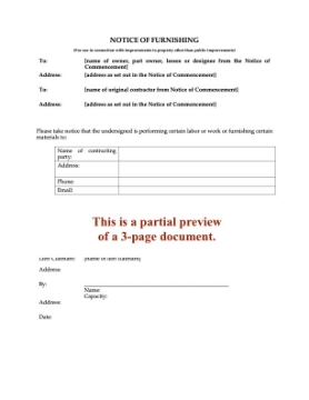 Show details for Ohio Notice of Furnishing - Private Picture of Ohio Notice of Furnishing - Private