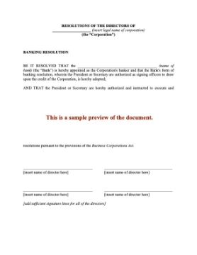 Canada Directors Resolution to Designate Bank Canada Directors Resolution to Designate Bank