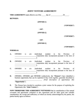 Newfoundland Joint Venture Agreement Newfoundland Joint Venture Agreement