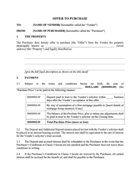 Alberta Offer to Purchase Commercial Building Alberta Offer to Purchase Commercial Building