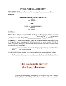 USA Pledge of Shares of Stock USA Pledge of Shares of Stock