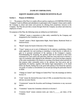 USA Equity Based Long Term Incentive Plan USA Equity Based Long Term Incentive Plan