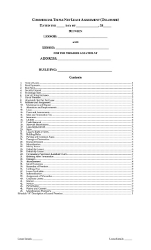 Delaware Commercial Triple Net Lease Agreement Delaware Commercial Triple Net Lease Agreement