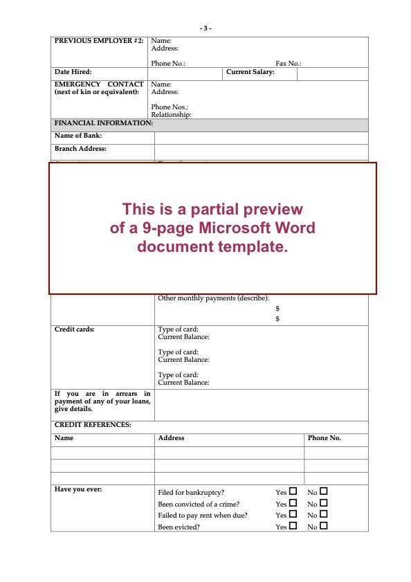 New Brunswick Rental Application Form | MegaDox.com